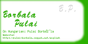 borbala pulai business card